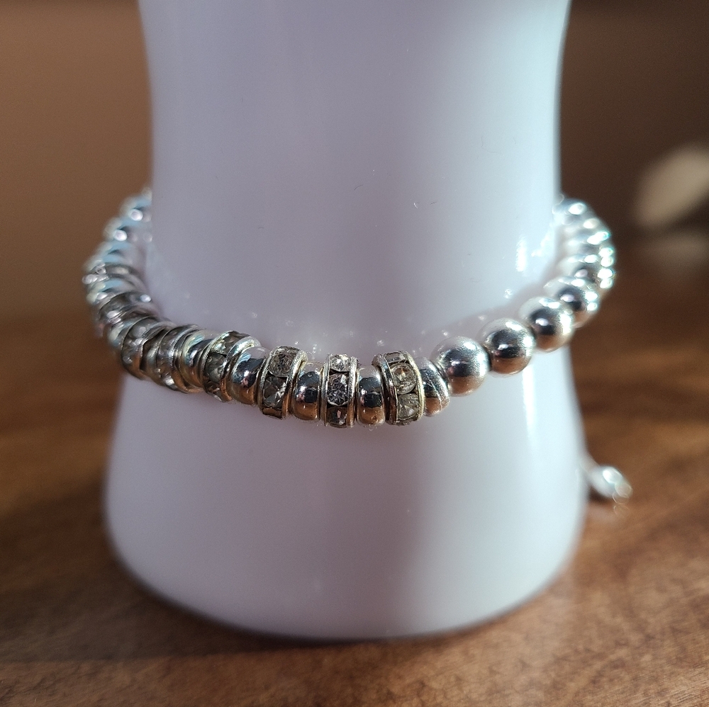 Silver Beaded Bracelet